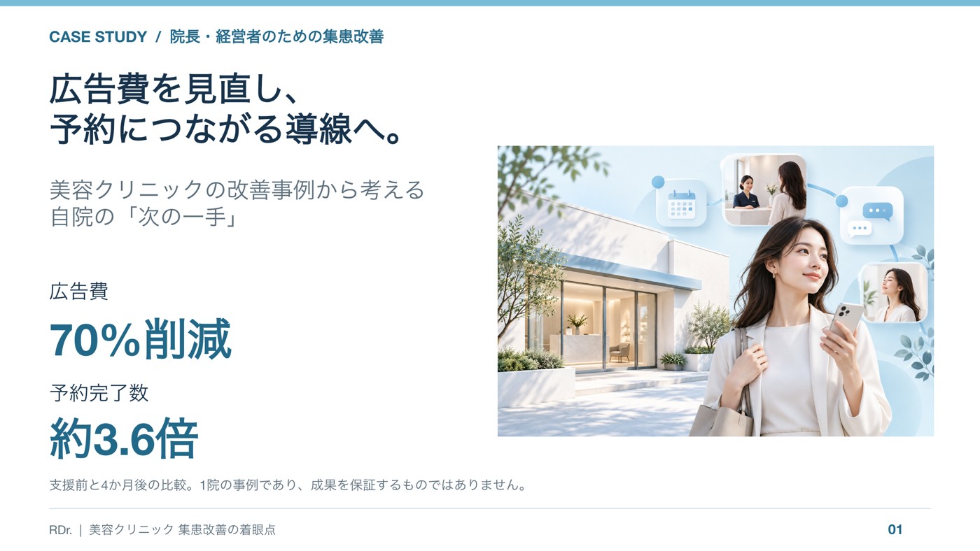 美容クリニックの集患改善事例｜無料資料ダウンロード